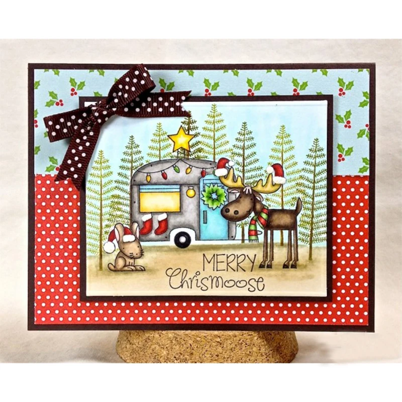 Различные Рождественские Автомобили прозрачный штамп сделай сам трафарет для