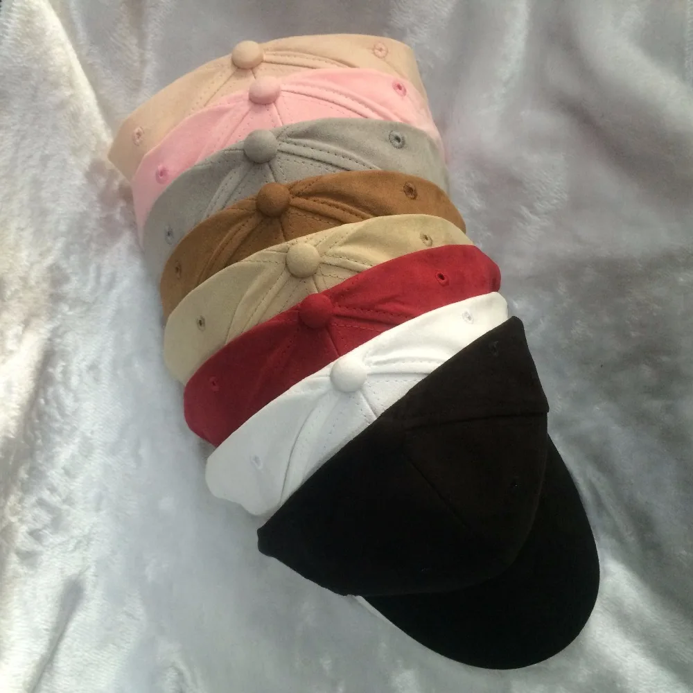 Бейсбольная кепка из искусственной замши с 9 панелями однотонная Snapback