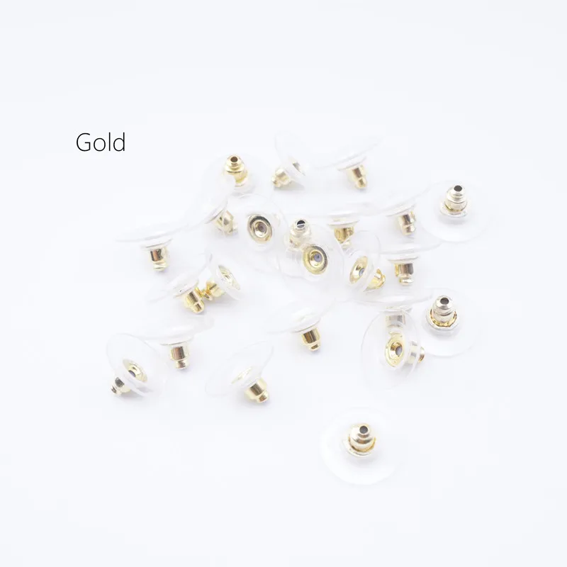 100 шт пуленепробиваемые серьги-клатчи с накладкой защитные серьги гайки для ушей