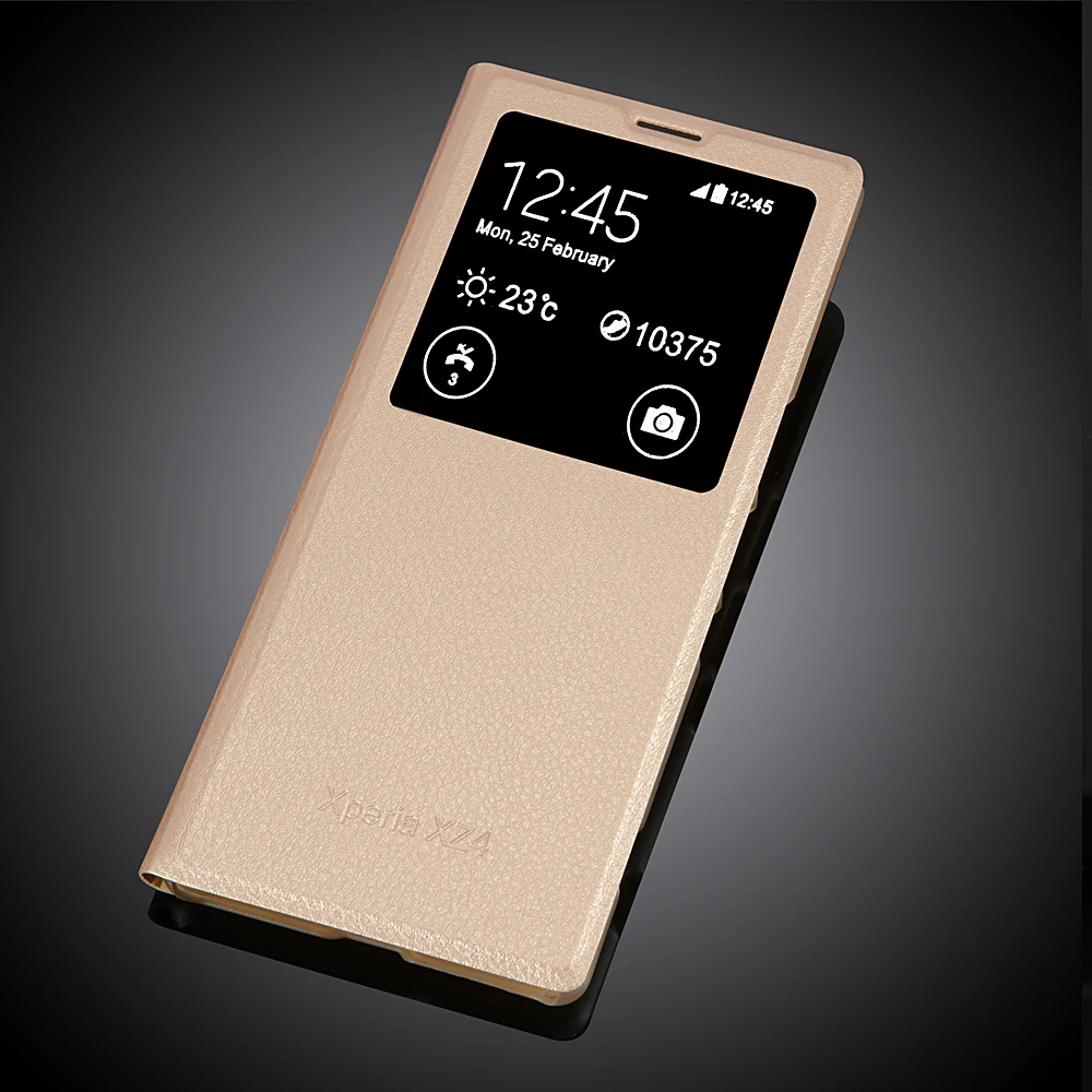 Для sony Xperia XZ4 6 5 &quotPU кожаный чехол вид окна флип защитный для телефона xz4 - купить