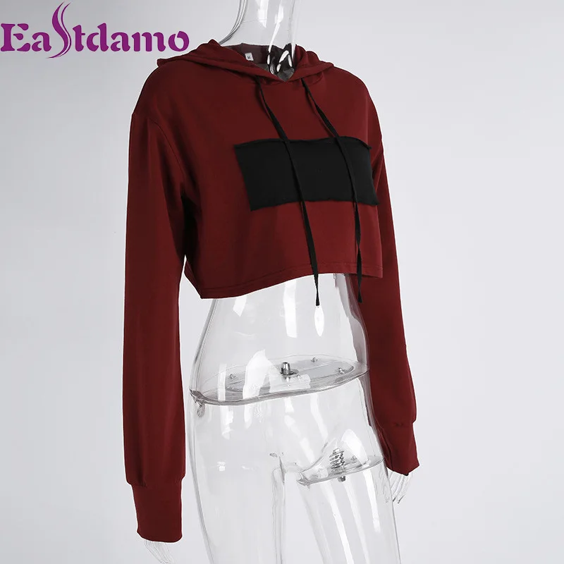 Eastdamo 2017 Women Hoodies Sweatshirt Harajuku Casual Pullovers Long Sleeve Solid Autumn Hooded Tracksuits Jumper outerwear | Женская