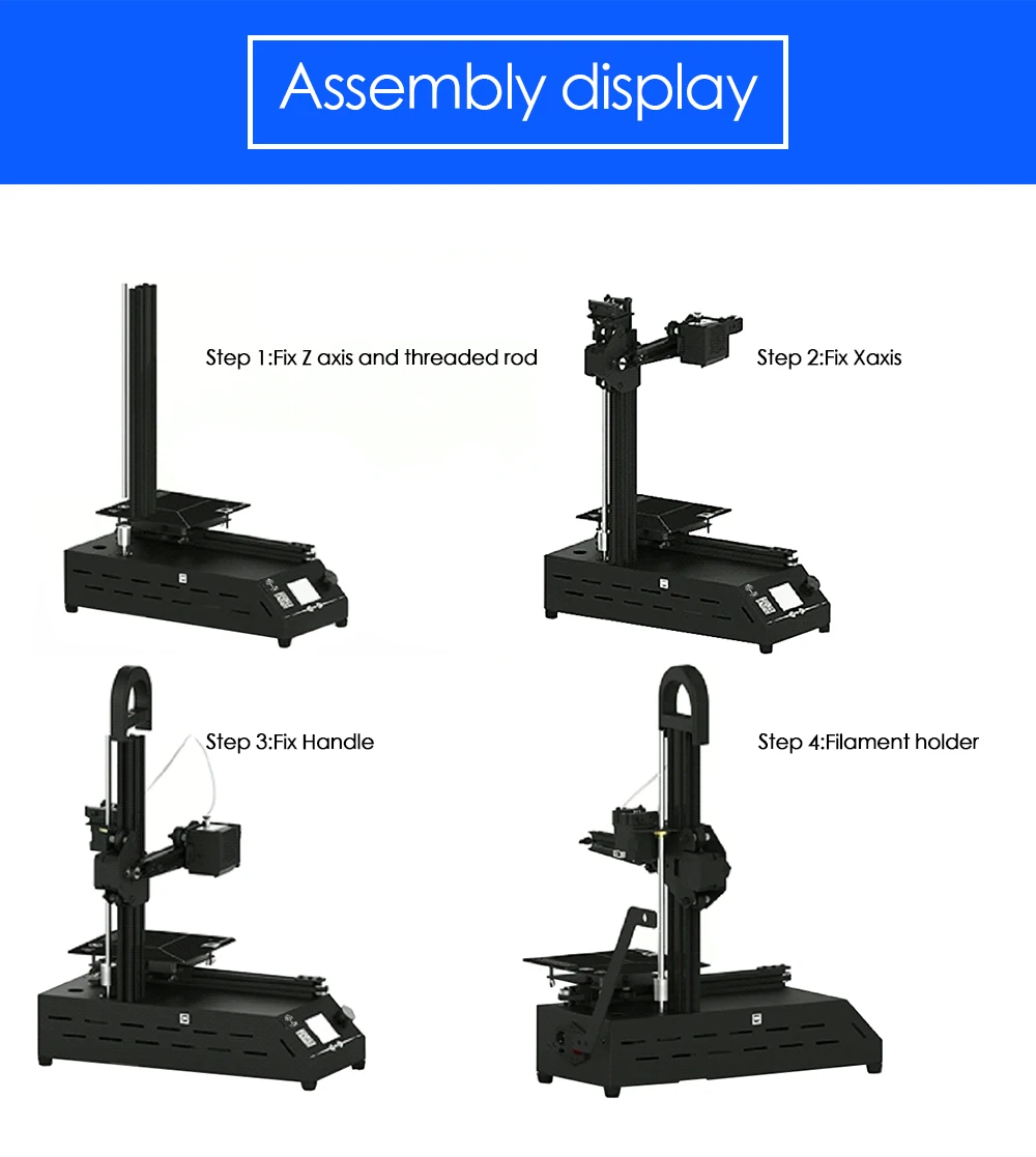 2018 new TT-1s mini Windows 3D printer Fully Assembled supplied with 0.3kg consumables in random colors