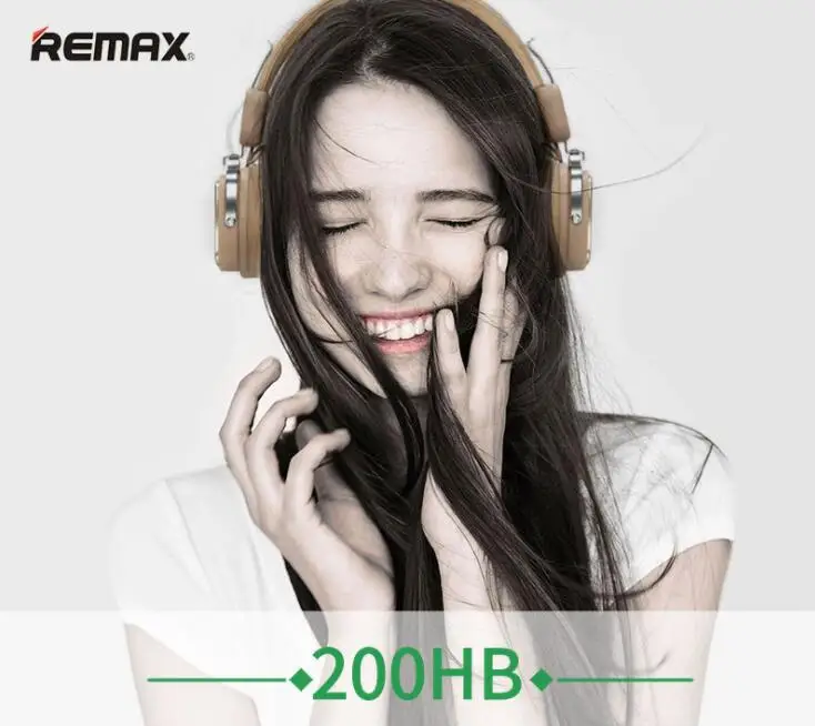 REMAX 200HB Беспроводная музыкальная Bluetooth гарнитура с HD микрофоном шумоподавление