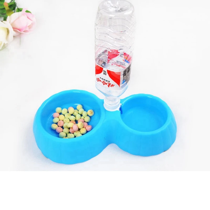 Intercalation бутылка для воды двойная миска домашних собак пластиковая тыква