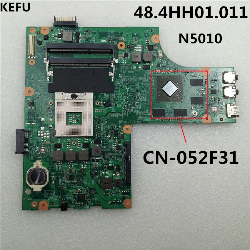 KEFU для Dell N5010 ноутбук материнская плата 48.4HH01.011 ноутбук HM57 DDR3 CN-052F31 полностью протестирован