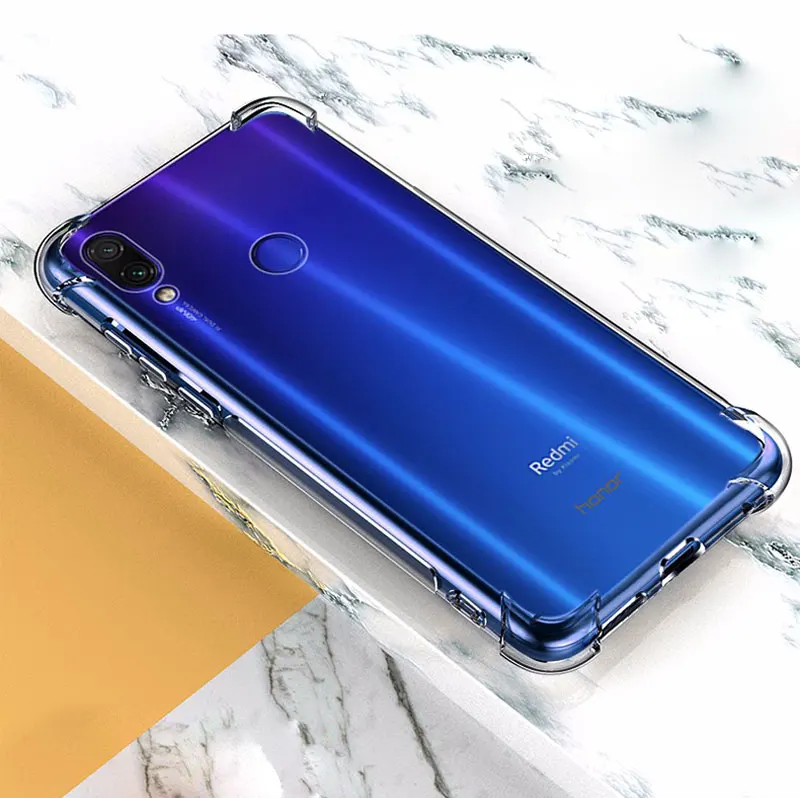 Для Xiaomi Redmi Note 7 7pro противоударный чехол силиконовый Pro прозрачный защитный Xiomi Note7