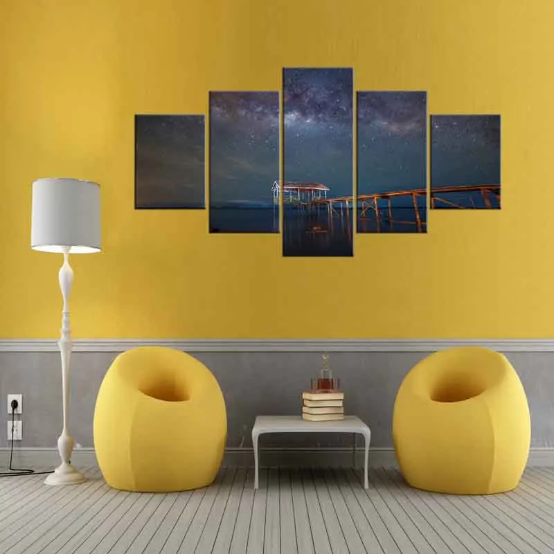 5 шт. картины на холсте фотографии современный Декор в гостиную звездного неба