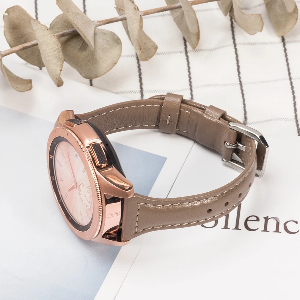 Модный кожаный ремешок для samsung Galaxy Watch 42 мм 46 мм ремешок из натуральной кожи сменный ремешок для Galaxy Watch Active2