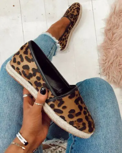 leopard MoneRffi/женские кроссовки; женская повседневная обувь; женские лоферы; женская обувь на плоской подошве; tenis feminino Zapatos De Mujer; Новое поступление года - Цвет: leopard