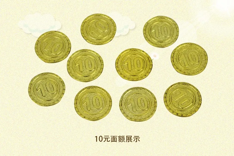 Пластиковые Золотые сокровища в виде монет математическая игрушка Расчётная