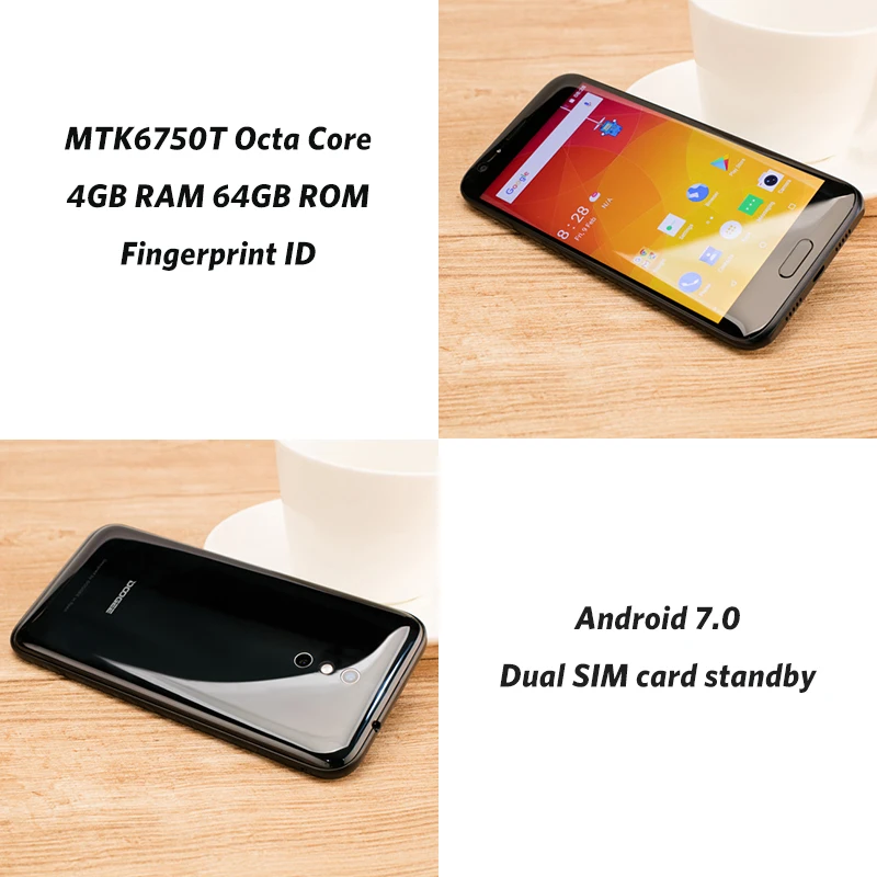 DOOGEE BL5000 5 "мобильный телефон FHD Android 7 0 mtk6750t восемь ядер 4G B 6 5050 мАч 13.0MP двойной