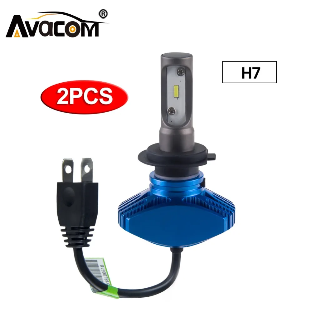 Автомобильная светодиодная мини лампа Avacom 2 шт. H7 12 В 24 CSP чип 8000Lm 80 Вт 6500 К холодный