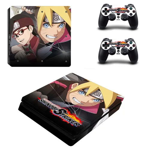 Аним Наруто и боруто PS4 тонкий стикер кожи для sony playstation 4 консоли и 2 контроллеров PS4 Slim Skins Наклейка виниловая - Цвет: YSP4S-1633
