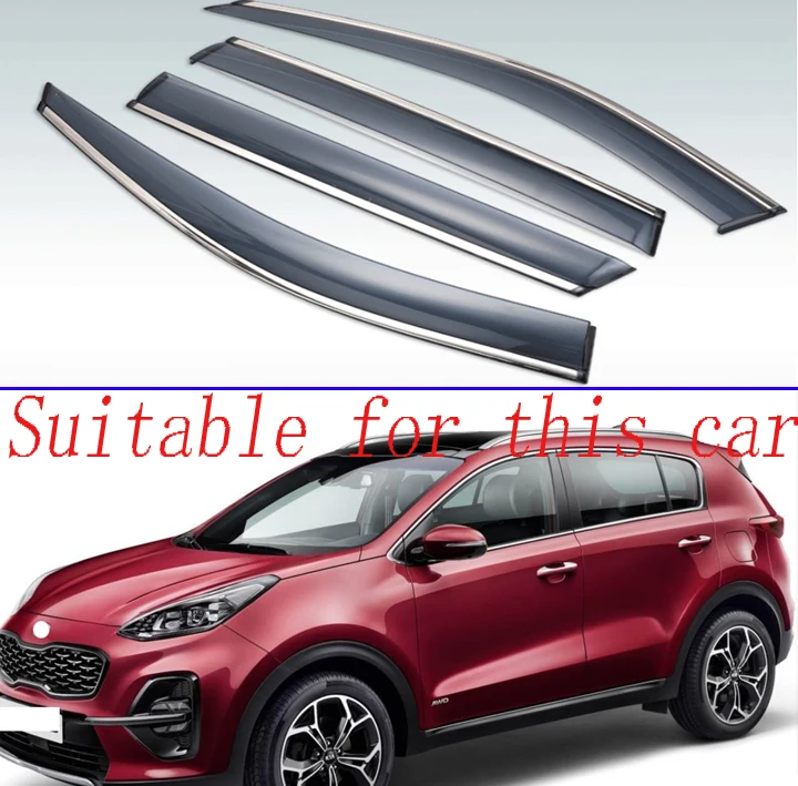 Для Kia Sportage KX5 2016 2017 2018 2019 Пластик внешний козырек Vent Оттенки окна Защита от солнца