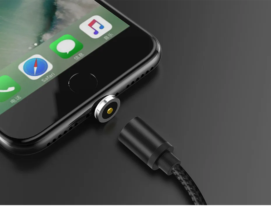 Магнитный usb-кабель EGEEDIGI для iPhone Xs Max Xr Xs X 8 7 6 Магнитный зарядный кабель для передачи данных Магнитный зарядный шнур