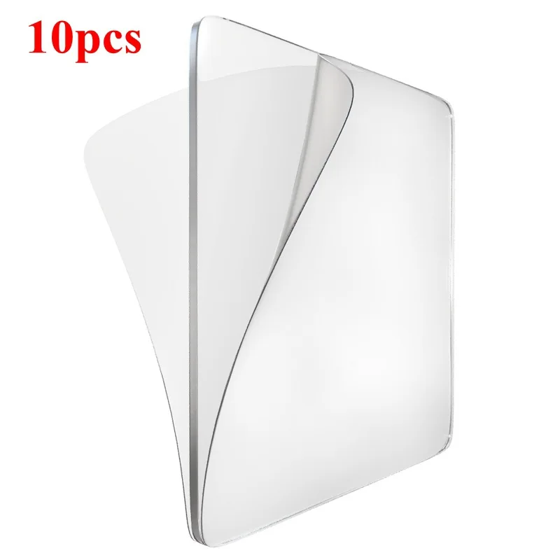 10 pcs 10 шт., двухсторонняя Волшебная наклейка, прозрачная пластиковая присоска, вспомогательная наклейка s Strong, без следов, автомобильный крючок, Волшебная накладка, лента - Цвет: 10 pcs