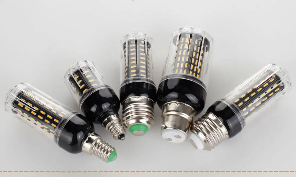 Светодиодный лампы E27 E14 SMD 4014 Lamparas Светодиодная лампа 36 72 96 138 светодиодный s лампада светодиодный светильник 110 В ампулы свечи Luz более яркий B22 220V