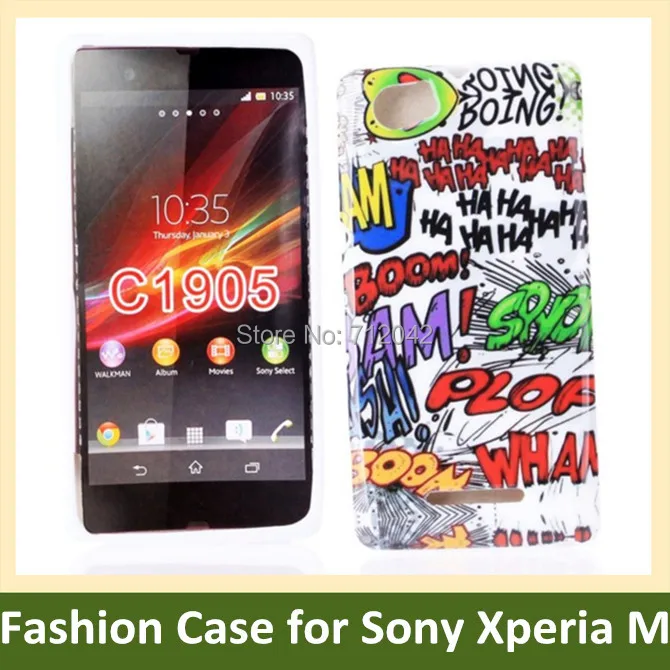 OEEKOI Модный мягкий чехол из ТПУ с принтом граффити для Sony Xperia M C1904 C1905 ручным
