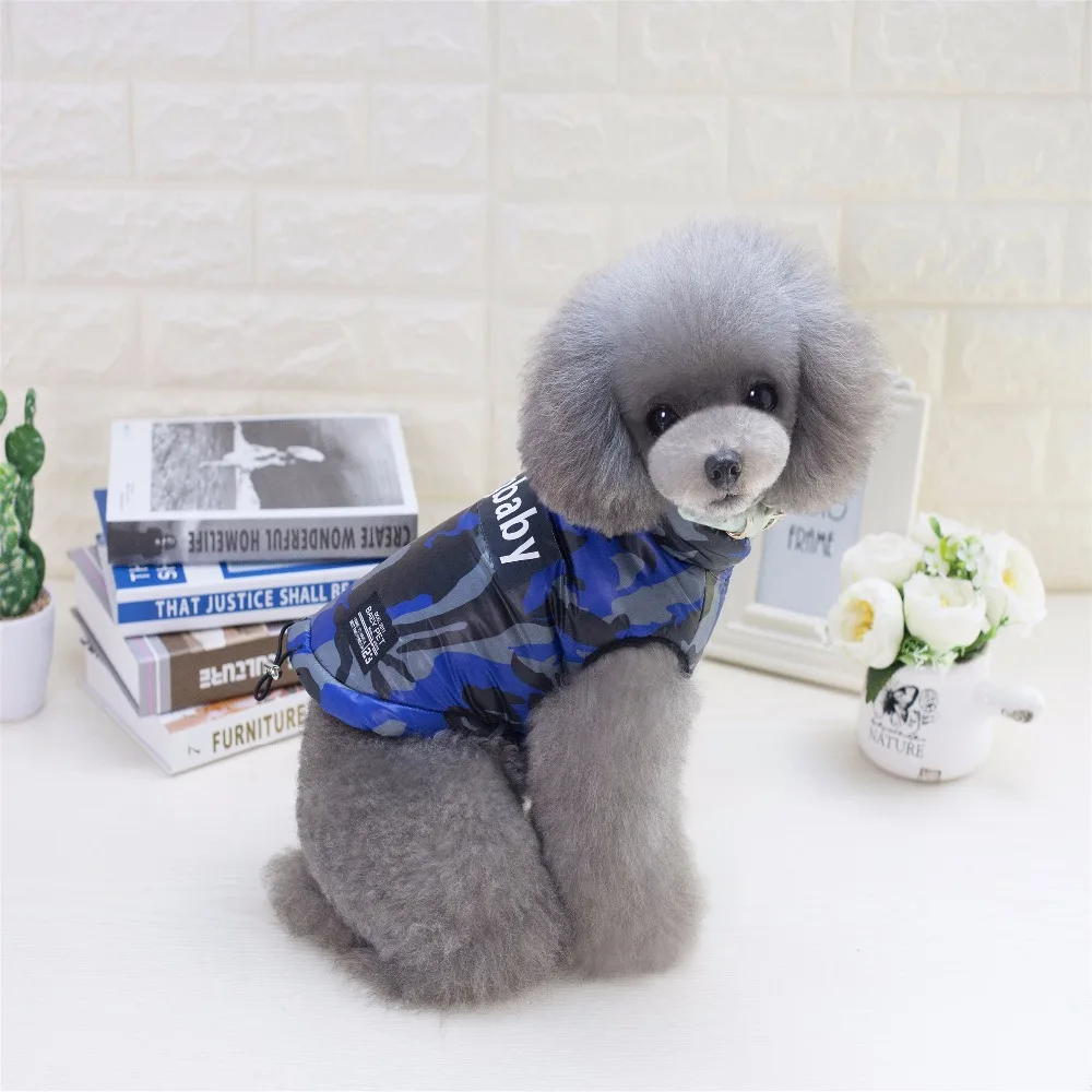 Fe5 Толщина dogbaby Pet жилет одежда из хлопка зимний камуфляж щенок куртка пальто для Йоркширский парка