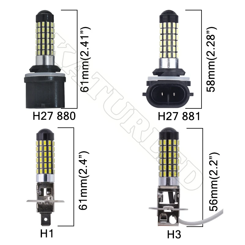 Светодиодные лампы H27 881 880 H1 H3 2 шт. светодиодные для автомобилей H27W/2 H27W2