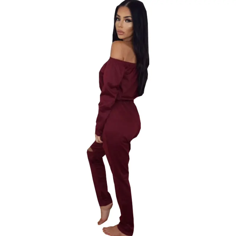 Женский комбинезон с длинным рукавом вырезом плюс размер | Женская одежда