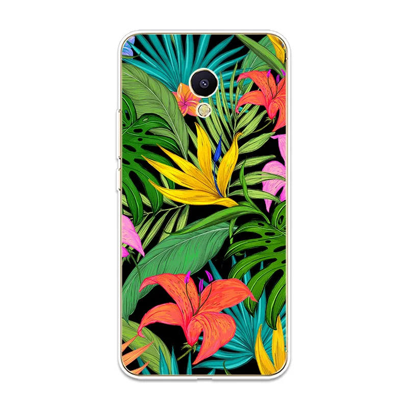 Beautiful Flowers Patterned Silicone Phone Case Couqe Fundas For Meizu M3 M5 M6 NTOE M3S M5S M5C M6S M6T Shell Soft Cover |