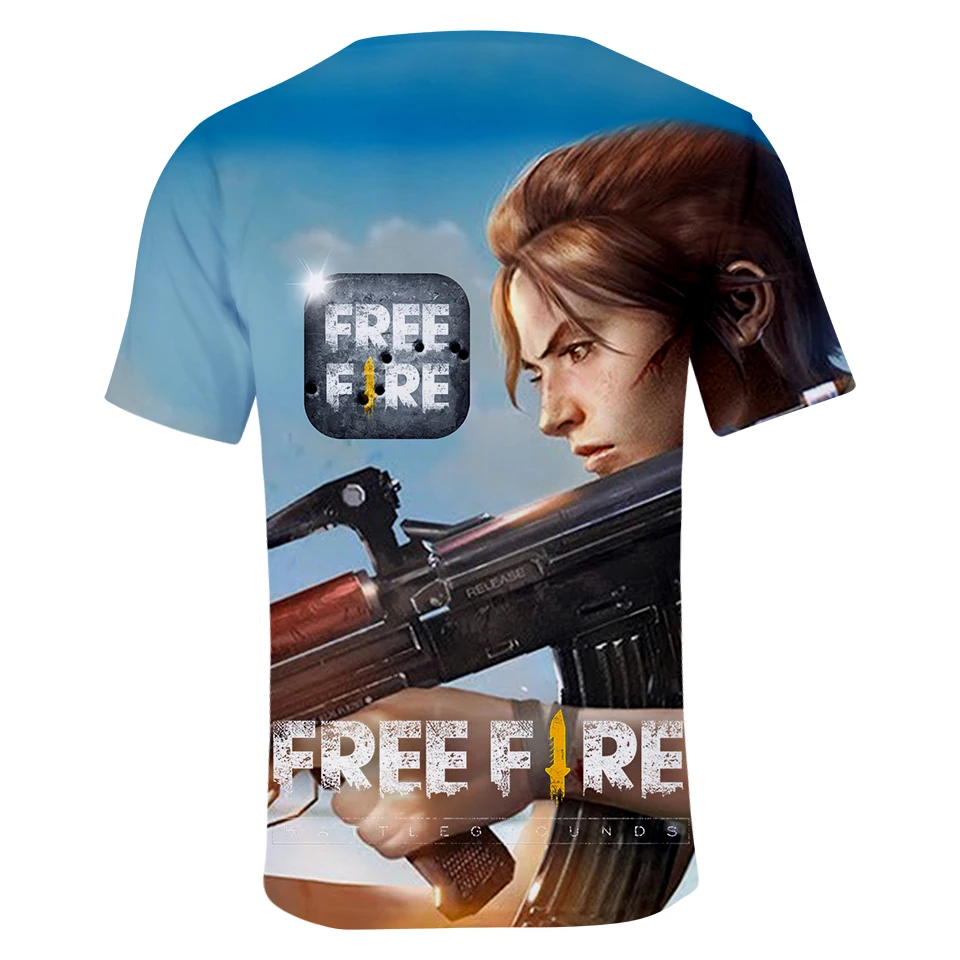 Новое поступление, футболка с принтом Free Fire, мужские/женские летние дышащие футболки с коротким рукавом, крутые Топы FreeFire