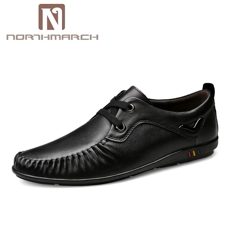 online Northmarch Novos Homens Sapatos De Couro Genuíno Homens Apartamentos Conforto Macio Sapatos De Condução Mocassins Elegantes Heren Schoenen