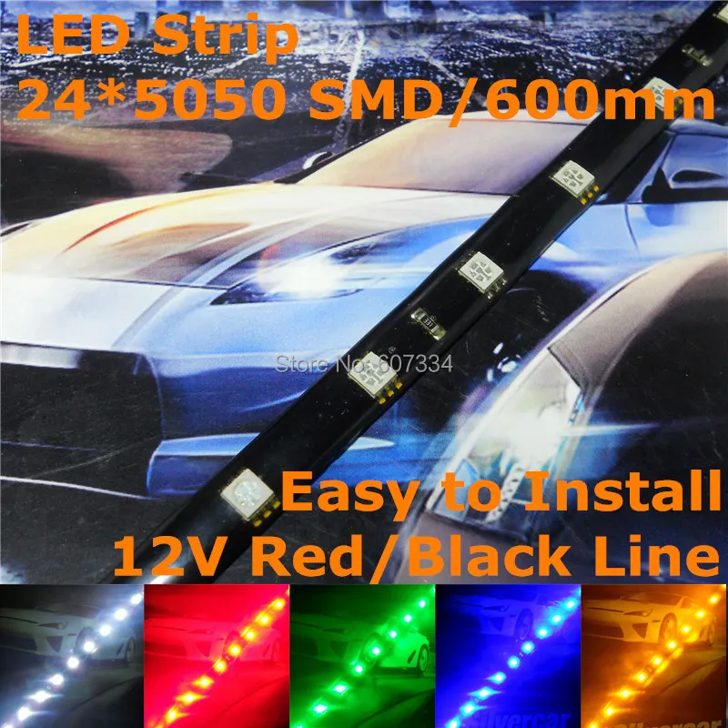 

Автомобильная запасная Светодиодная лента, 12 В, 600 мм (24*5050 SMD)