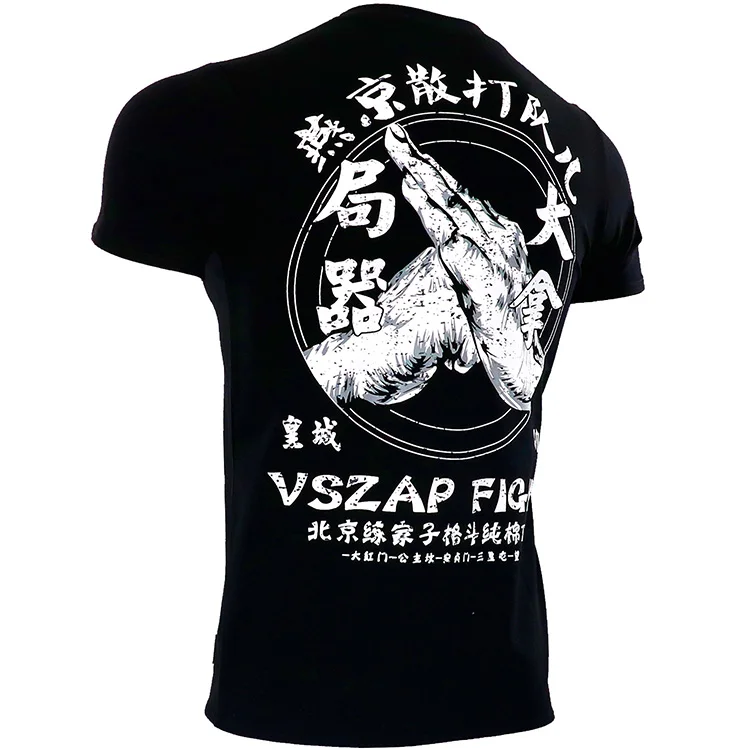 Футболка VSZAP Kampf Sanda Boxen MMA футболка для занятий спортом Kampf Kampfkunst фитнес-тренировочная футболка Muay Thai myanner homme