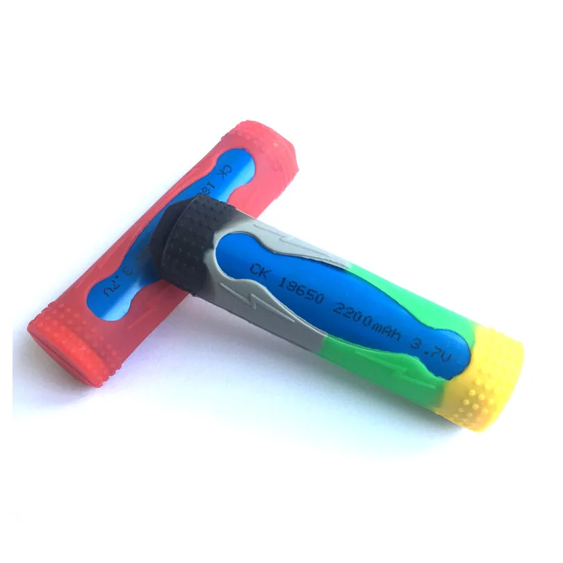 Силиконовые чехлы для аккумуляторов 18650 Защитные Чехлы цветные мягкие резиновые