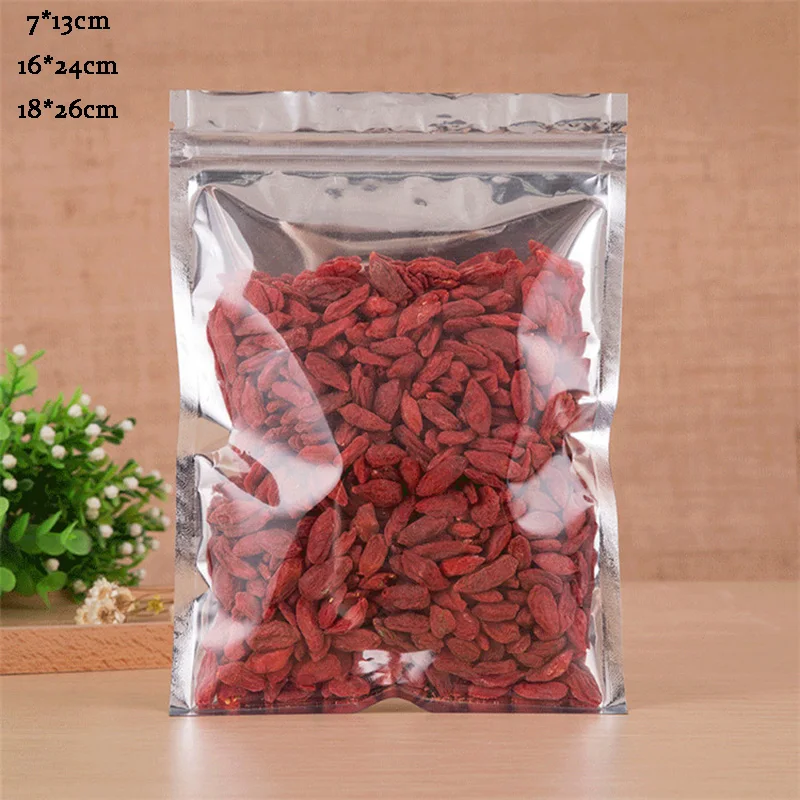 100 шт./1 лот Алюминий Фольга Bag13* 7cm-18*26 см гайки& конфеты и Чай& Snack алюминиевая фольга Кухня упаковка и само-герметизирующий пакет