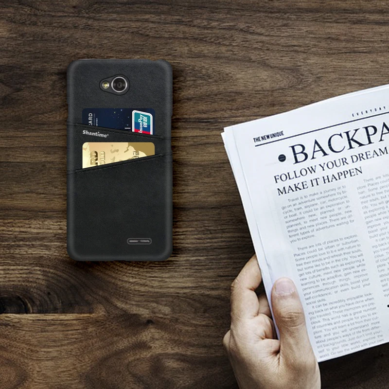Роскошные Винтаж кожаная накладка на заднюю панель телефона для LG L70 D320N чехол и