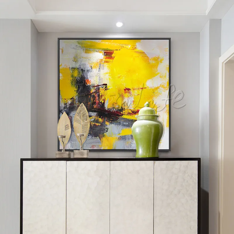 Холст квадрат настенные картины Ручная роспись холст маслом дешевые большие