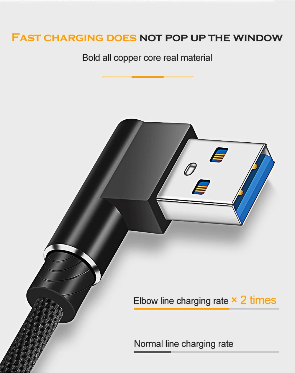 Кабель USB type C, 90 градусов, зарядный кабель для samsung S9 S10 S8 2A, быстрое зарядное устройство, кабель для передачи данных для Xiaomi Mi 9 huawei P30 P20 Mate20