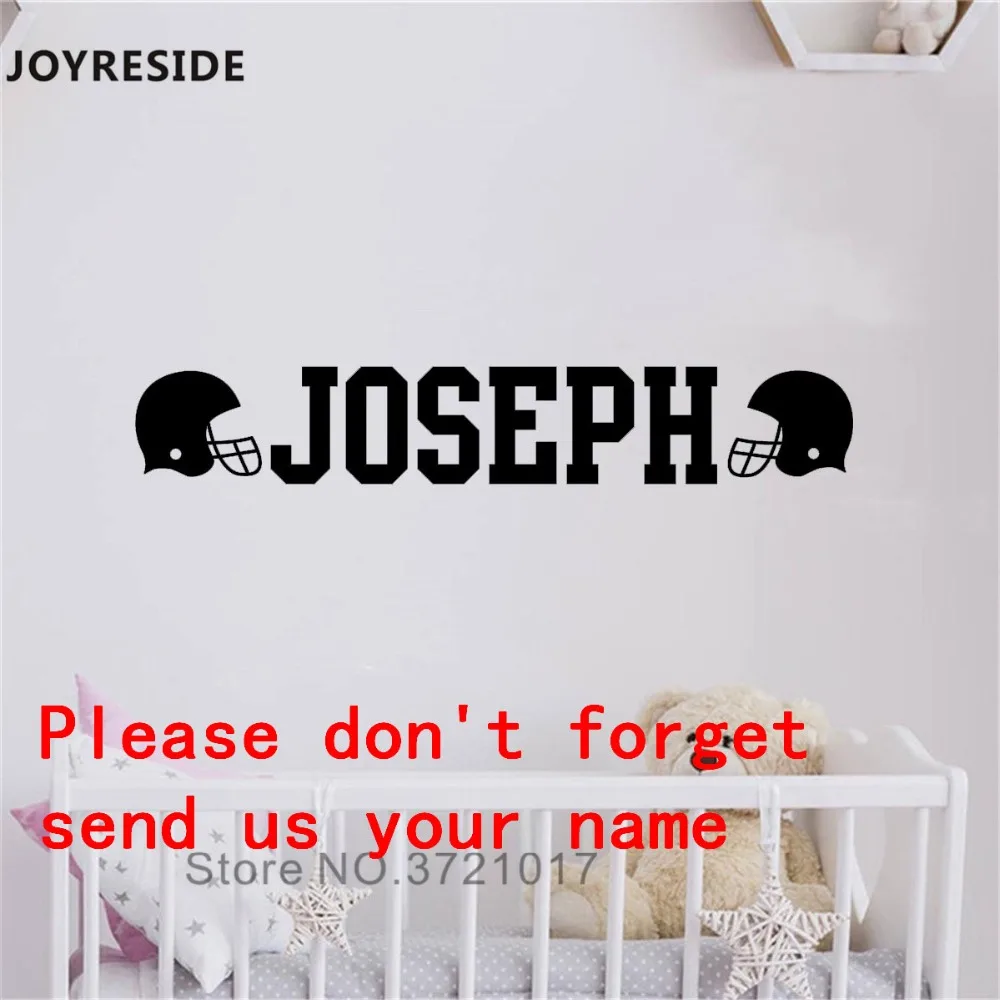Joystay Персонализированные Имя Наклейка на стену футбольный тематику в спортивном