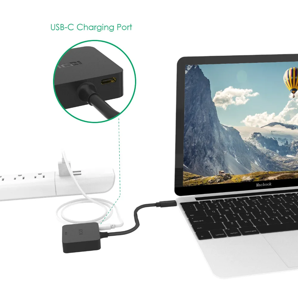 ICZI USB 3 1 type C к HDMI кабель адаптер (Thunderbolt 3) 4K + PD для зарядки передачи MacBook lenovo Yoga9|hdmi