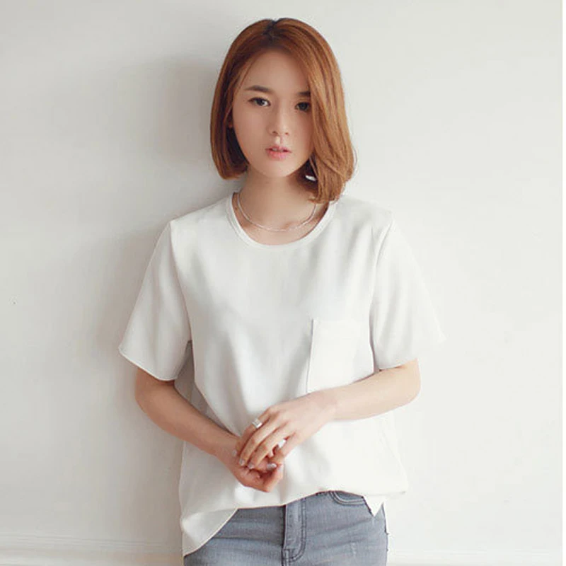 Женский чокер с короткой серебряной цепочкой Милые ожерелья в Корейском стиле