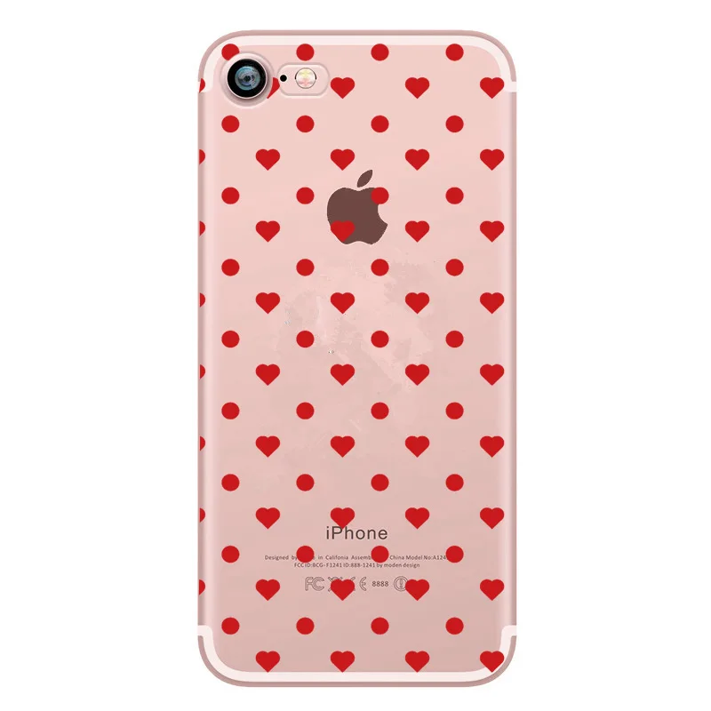 SICOOTE CDG сердце телефон сумка чехол для iphone 7 coque 5s 6s 8 TPU Мягкий funda plus X capinha |