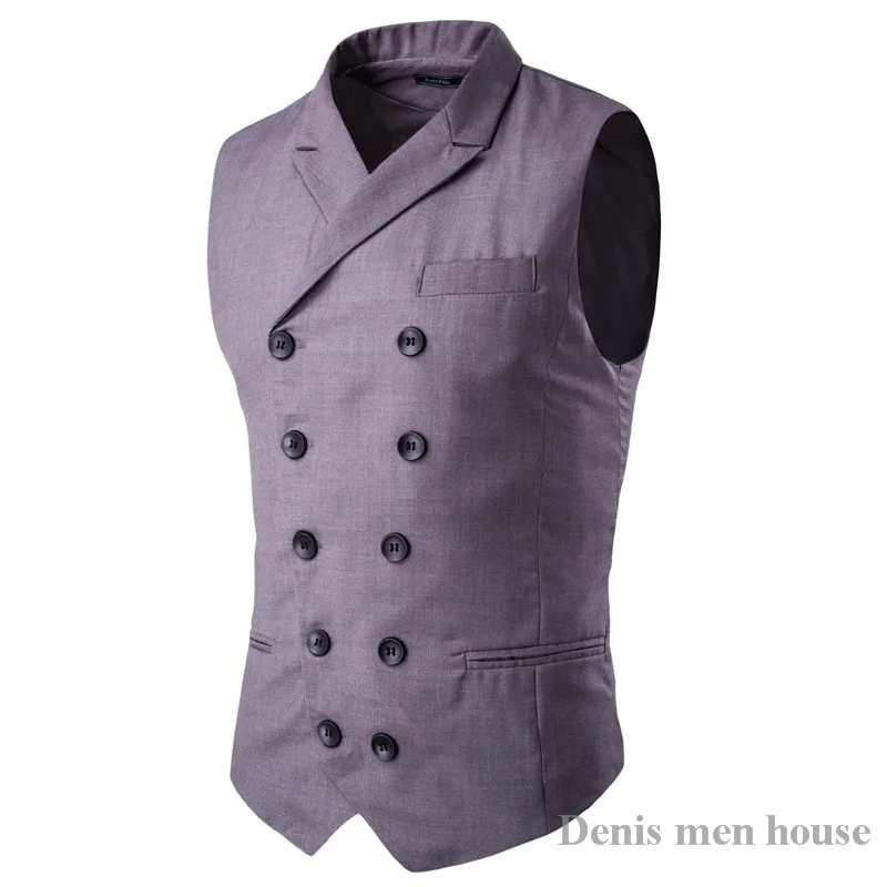 Новинка 2017 высококачественный мужской деловой костюм Тонкий Повседневный жилет