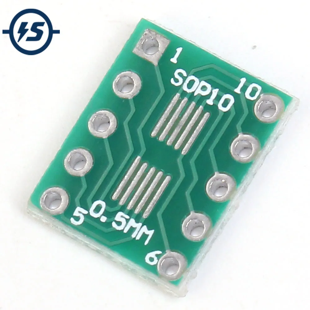 Плата платы Адаптера SMD для DIP преобразователь 100 шт. SOT23 SOP10 MSOP10 Umax SOP23 в DIP10 Pinboard 0 5