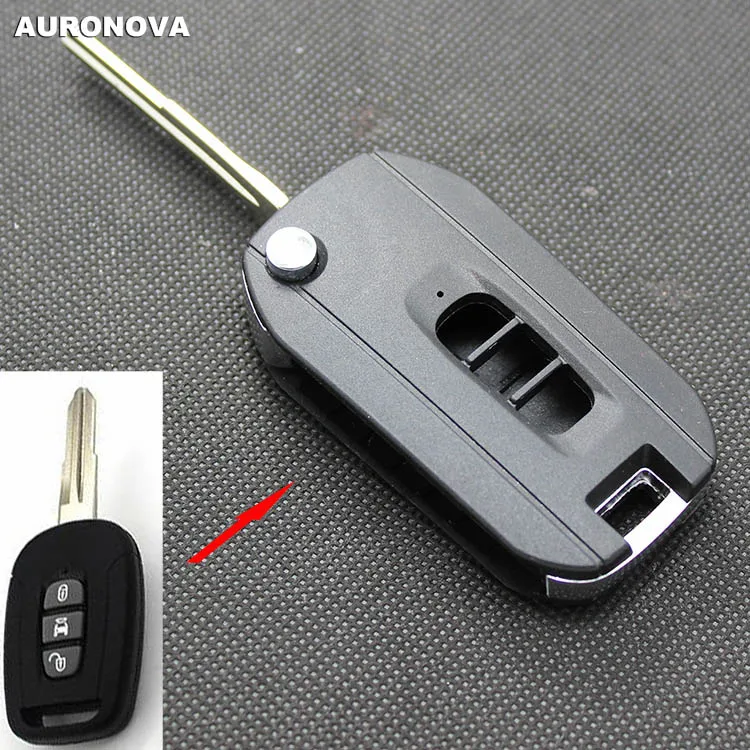 AURONOVA новый обновленный Складной Корпус ключа для Chevrolet Captiva флип складной ключ 3