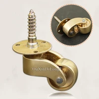 european antique 2pcs pure brass furniture casters table chair sofa desk mute runners rollers universal wheels