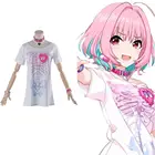 Мастер девушки идол юмеми риаму косплей костюм для девочек Женская футболка Хэллоуин карнавальные костюмы