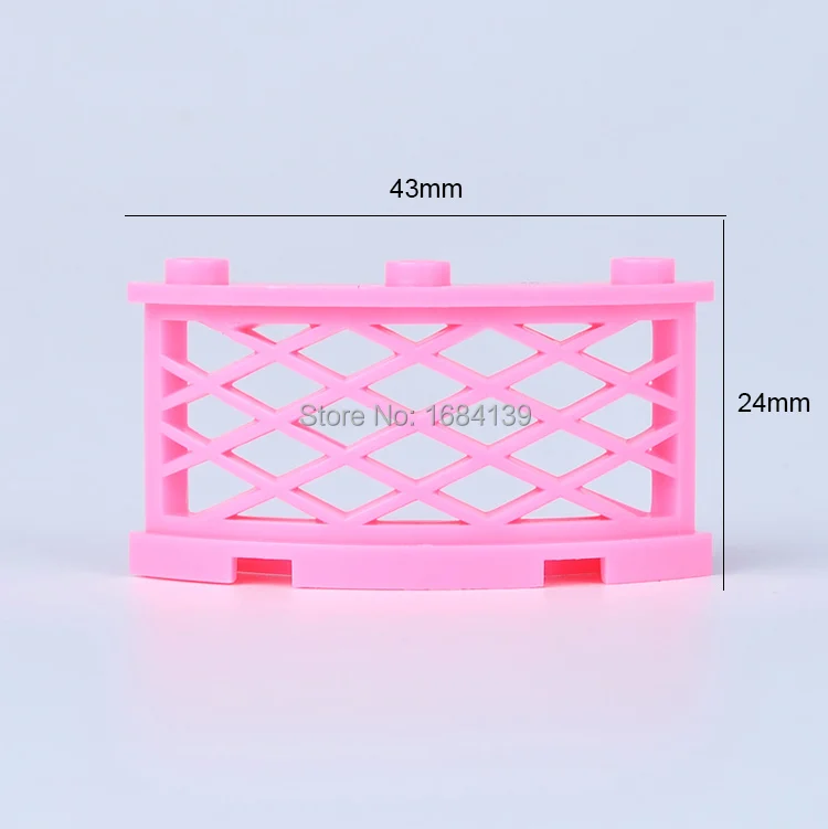 30pcs/Lot Corner bend Fence Knobs Garden DIY Block Brick Parts Assemble Particles Pink Castle City Restaurant Accessories | Игрушки и
