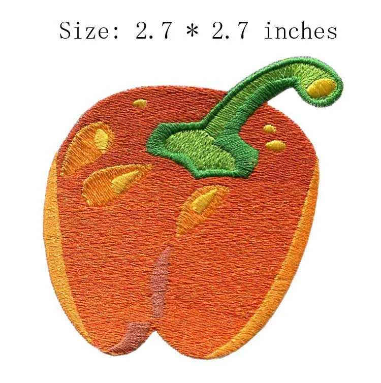 Оранжевый перец 2 7 &quotШирокая вышивка для железа на/овощей/горячей | Дом и сад