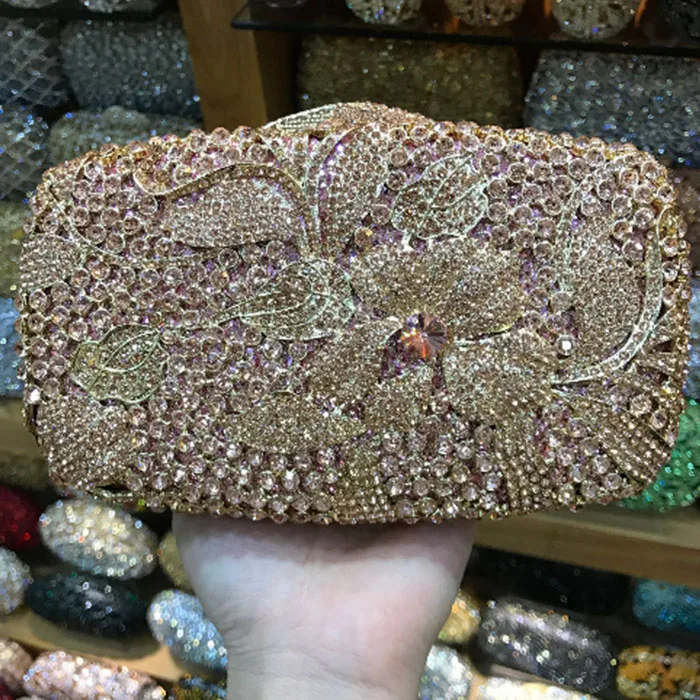 Натуральные женские вечерние сумки со стразами роскошные Свадебный клатч