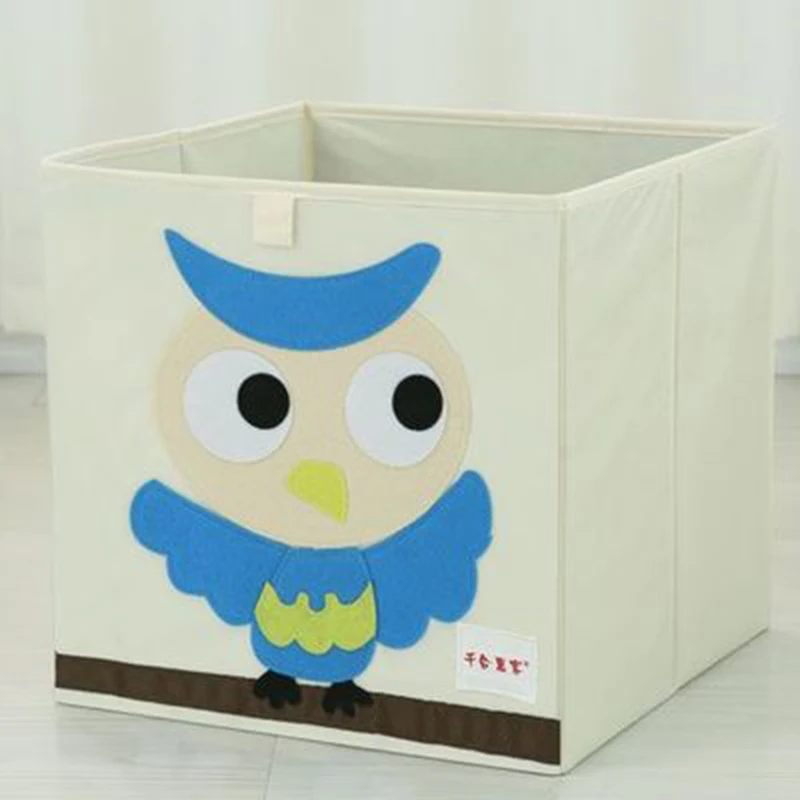 Owl ONEUP 3D вышивка мультфильм животных коробка для хранения для детей игрушка органайзер ящик нижнее белье хранения Книга Органайзер коробки держатель коробка - Цвет: Owl