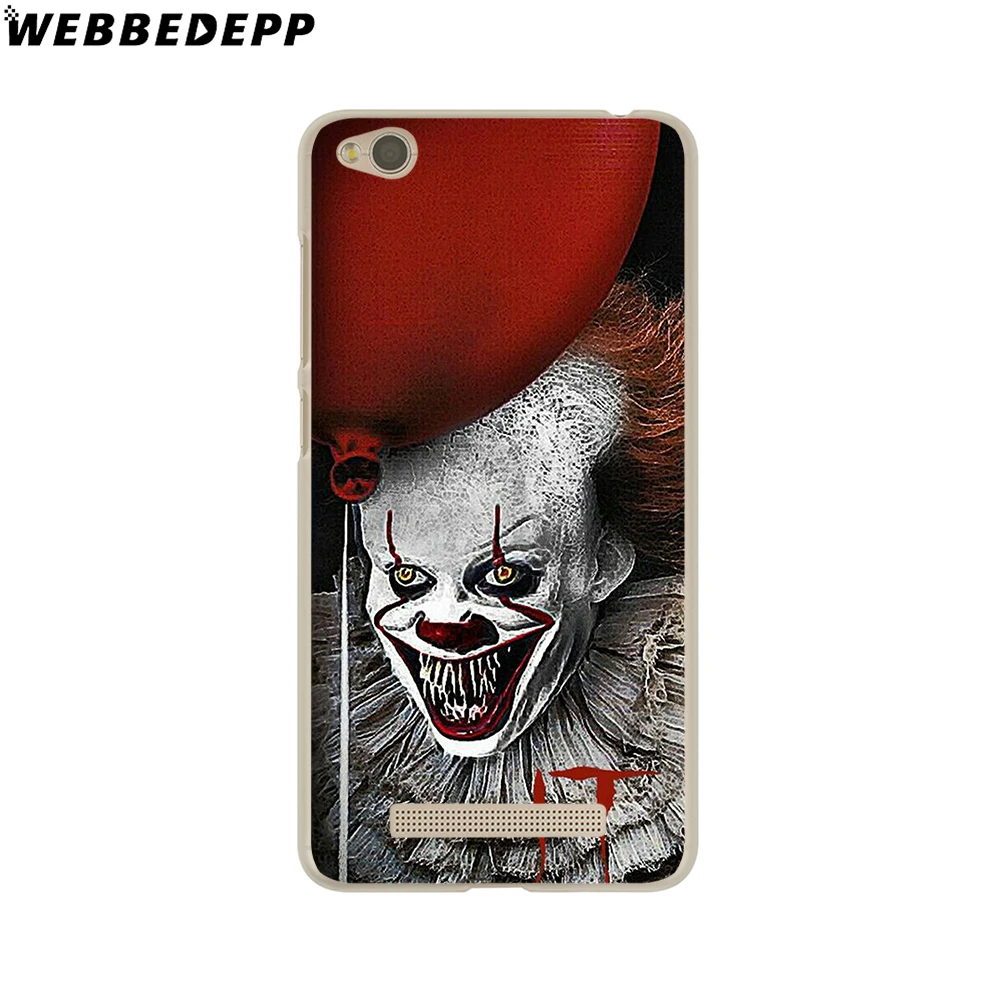 WEBBEDEPP Джокера клоун ужас чехол для телефона для Xiaomi Redmi 4X 4A 5A 5 6plus Pro 6A S2 7 Note 5, 6, 7, 8 Pro 4X Go крышка