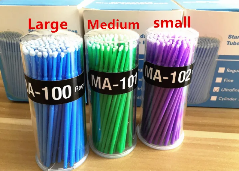 100 шт./лот одноразовые тампоны микро кисти ресницы человека Расширение ресниц